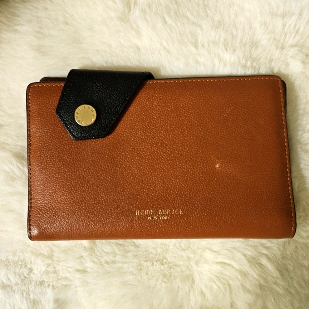 Henri Bendel Brown and Black Men's Wallet